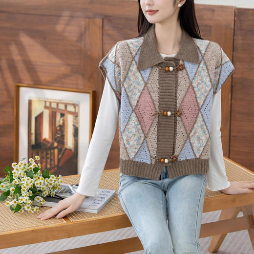 苏苏姐家诺恩背心手工DIY钩针毛线团自制材料包 商品图2