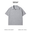 SDSA男装2026新款高贵轻奢纯色肌理竖纹针织翻领宽松休闲短袖上衣 商品缩略图0