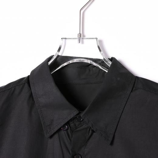 SDSA男装2026新款高贵轻奢潮牌刺绣字母纯色短袖衬衫百搭宽松上衣 商品图3