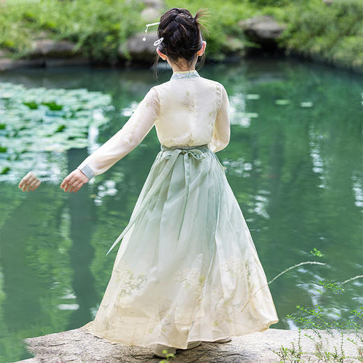 【团购】【繁花】苏城纪女童马面裙汉服SL2888（长袖套装） 商品图4
