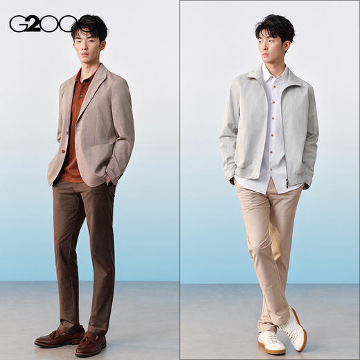 G2000男装SS26商场新款【棉质莫代尔弹性】百搭弹性腰头休闲裤61161039 商品图2