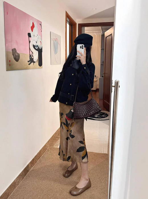 新中式清冷感金枝玉叶禅意显瘦鱼尾半裙 商品图8