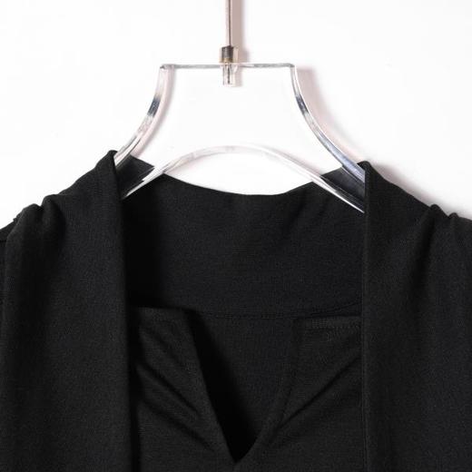 SDSA男装2026新款高贵轻奢高级感小众设计感飘带T恤V领短袖上衣 商品图1