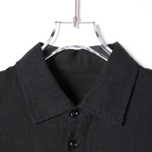 SDSA男装2026新款高贵轻奢极简风口袋拼接短袖衬衫纯色百搭上衣 商品图1