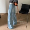 【秒杀】复古时尚 烫钻亮晶晶宽松显瘦弯刀牛仔裤女2026春新款 商品缩略图1