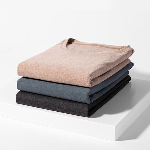 【特价】【套装】柒牌保暖套装男士保暖内衣打底衣高弹舒适圆领双面磨毛秋衣秋裤 119F72140 商品图5