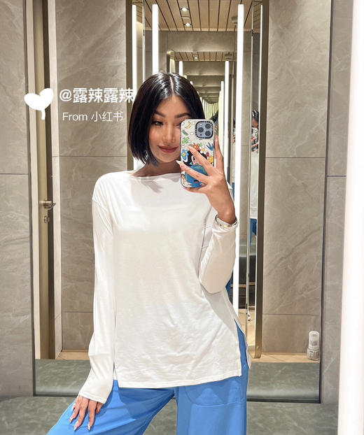 越南产Lu家Relaxed-Fit 女士船领长袖T恤040703 商品图2