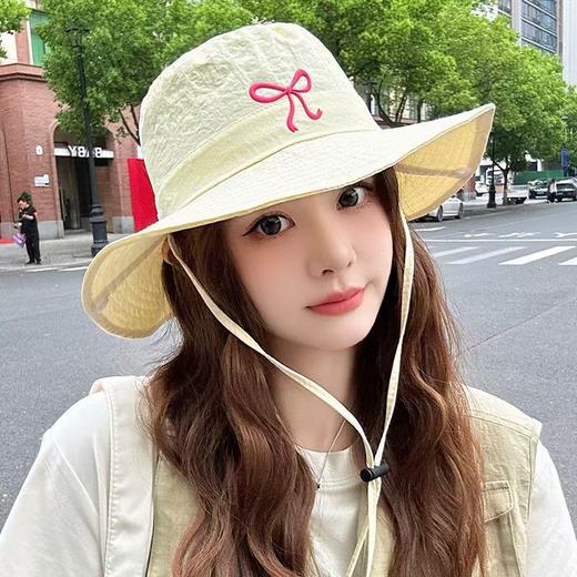 【可爱出片！耐造】可爱少女糖果蝴蝶结渔夫帽夏季轻薄防水速干登山帽出游遮阳防晒帽。xb 商品图1