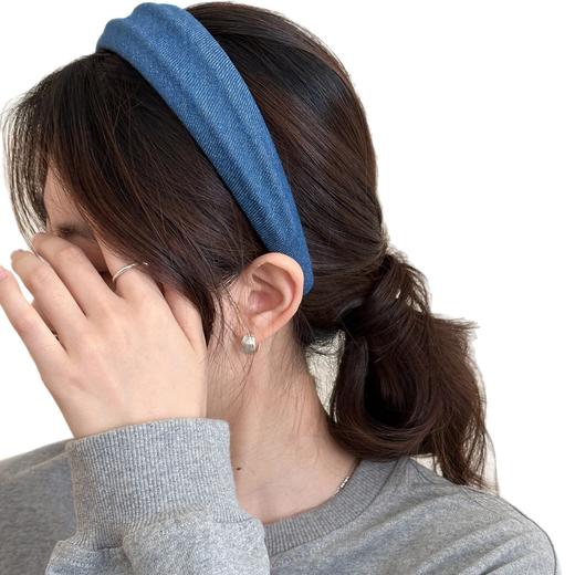 雀说小清新风韩系布艺简约宽边发箍女款新款高颅顶时尚头箍发饰ALW 商品图4
