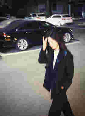法小曼*子珍原创蝴蝶刺绣高定阔版黑色西装套装女廓形个性重要场合