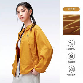骆驼（CAMEL）女款梭织标准长防晒衣A26BA45025