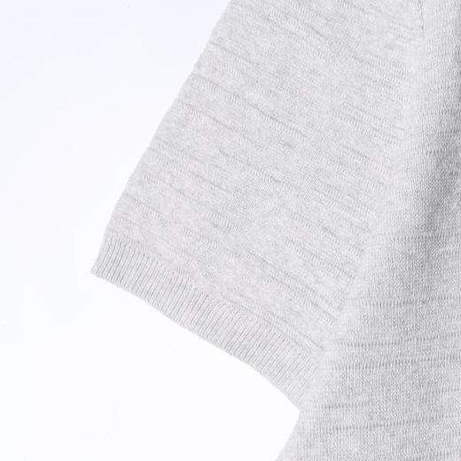 SDSA男装2026新款轻奢老钱风简约纯色提花针织圆领短袖T恤百搭 商品图2