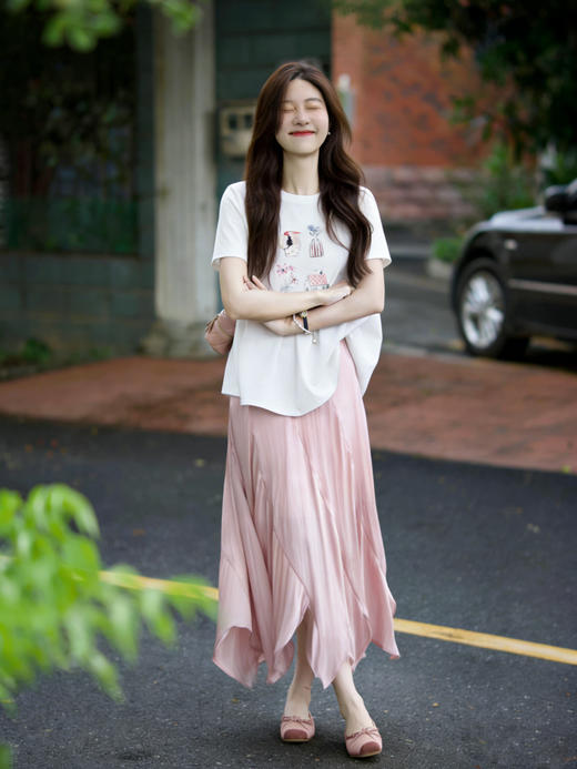 【百图lulu定制】【XS预售4月16日发】【后花园T恤】活性印染 春天图案  自带黑科技凉感 面料  短袖T恤 商品图6