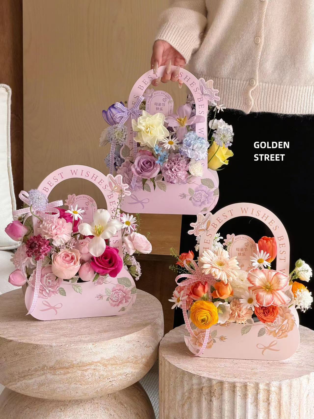 母亲节蝶遇花间手提盒24*33*9cm（5个/包）