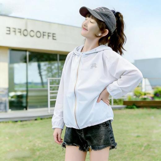 童洛萌儿童防晒衣女童夏季新款速干透气皮肤衣男童防紫外线连帽UPF50+ 商品图3