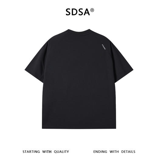 SDSA男装2026新款高贵轻奢简约美式胸前印花字母圆领短袖T恤百搭 商品图1