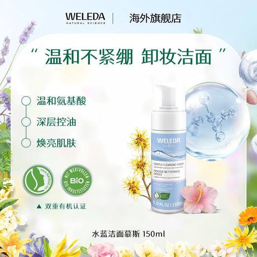 绍兴仓【宁波】WELEDA维蕾德 轻松卸妆不紧绷 水蓝植物洁面摩丝 150ml 商品图0