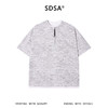 SDSA男装2026新款高贵轻奢潮牌扎染拼接半拉链假两件T恤百搭时尚 商品缩略图0