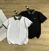 F040719夏季新款小怪兽三粒扣胸前刺绣双重水洗珠地棉网眼翻领POLO衫短袖 商品缩略图0