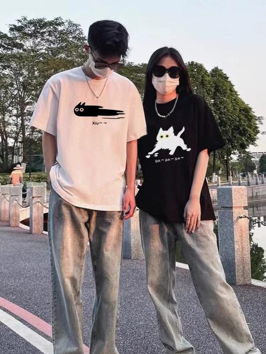 YW买手优选-情侣款100%棉爱心CP字母T恤出游穿搭超火上衣短袖171395203【预售3-5天发货】 商品图7