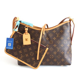 【95新】LV路易威登M46203小号棕色老花carryall单肩斜挎包女士310326AK08