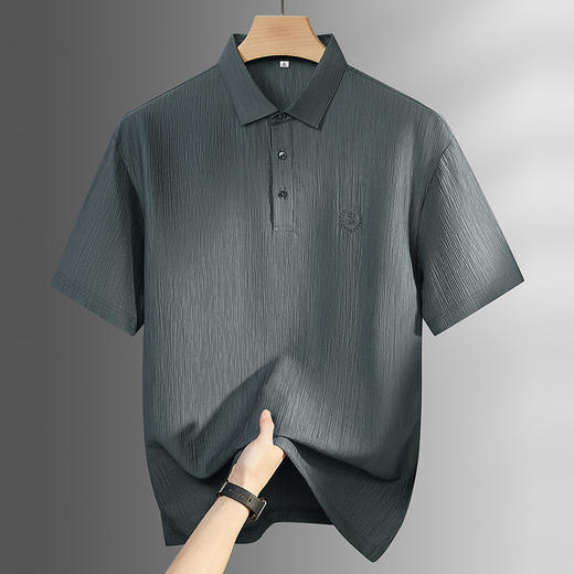 【DPF】大依优型大码男装夏季莱赛尔短袖POLO衫商务休闲百搭上衣透气T恤 商品图3