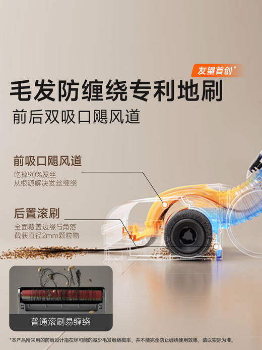 UWANT【国货吸尘器NO.1】友望吸尘器V400Pro家用无线大吸力自集尘【仿生手自清洁】强力车用手持 商品图3