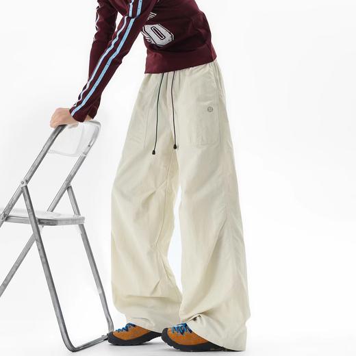 F040748夏季新款日常通勤松紧腰撞色抽绳褶皱工装裤 商品图8