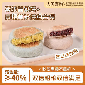 人间喜物云南青稞黄米饼/紫米高粱饼 600g/袋（60*10个）微甜粗粮早餐