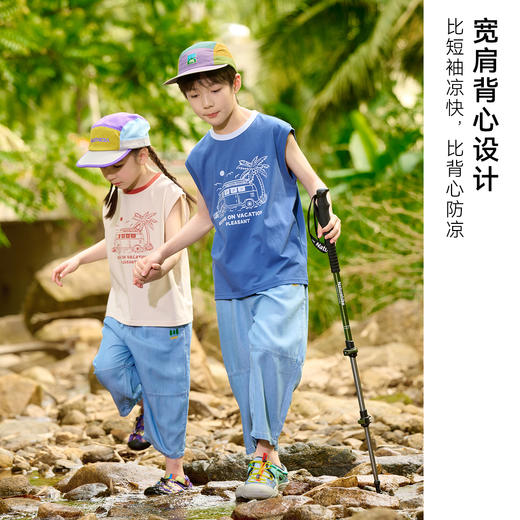 【10A抗菌】棉花堂夏款印花趣点儿童无袖T恤-- FD61140 商品图4