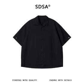 SDSA男装2026新款高贵轻奢潮牌高街侧按扣短袖宽松垂感衬衫