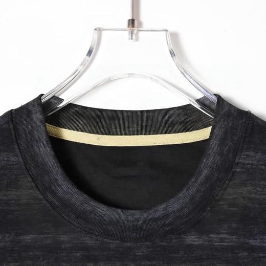 SDSA男装2026新款高贵轻奢韩系扎染条纹刺绣字母圆领短袖T恤百搭 商品图1