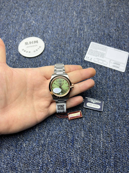 浪琴新款AF康卡斯悦动系列34mm 间玫金橄榄绿 2892机 女士腕表 商品图8