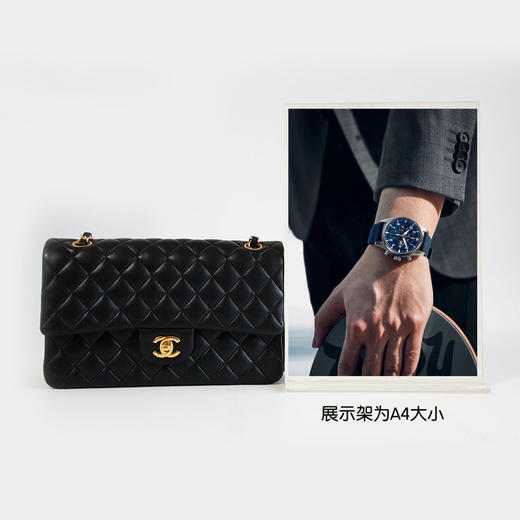 【95新】CHANEL香奈儿CF系列A01112 Y01295 94305中号黑金羊皮CF链条包单肩斜挎包女士030426AK11 商品图9