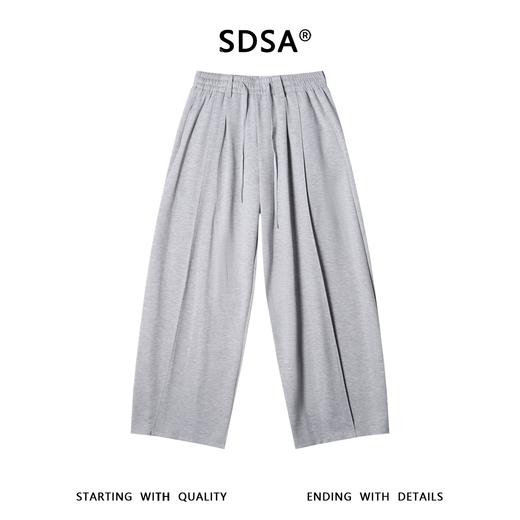 SDSA男装2026新款高贵轻奢简约纯色褶皱抽绳松紧休闲裤百搭简约 商品图0