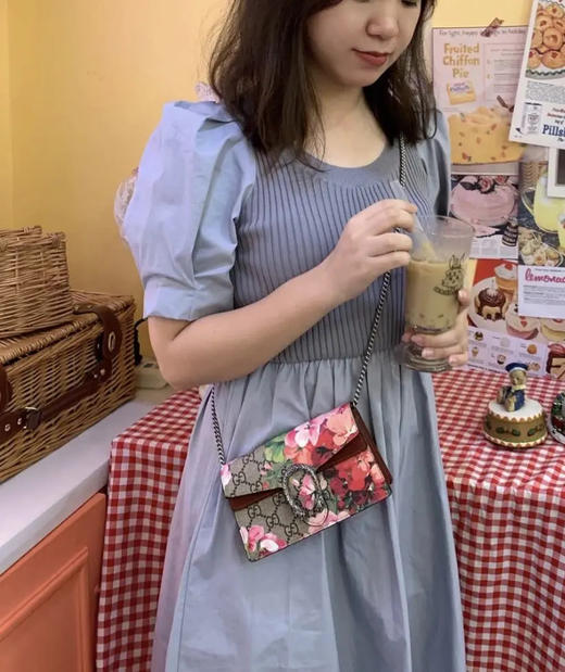 GUCCI 酒神 花卉 老花 mini斜挎包 商品图3