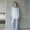 桑罗SANGLUO萌趣旺旺条纹印花衬衫裙桑蚕丝女长袖家居服度假小狗可外穿【19姆米素绉缎，100%桑蚕】03B23152 商品缩略图2