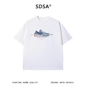 SDSA男装2026新款高贵轻奢简约运动鞋字母印花圆领短袖T恤百搭