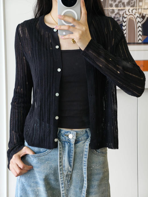 🍦挖到宝了！！🥳【子载记忆天丝亚麻开衫205-311】 谁懂啊！这件春夏天丝亚麻开衫直接把“空调穿在身上”🥶 ▫️天丝加持，柔滑触感像融化的冰淇淋 商品图4