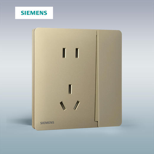 西门子灵煜香槟金色开关插座面板超薄哑光面全屋家用一站购齐 商品图3