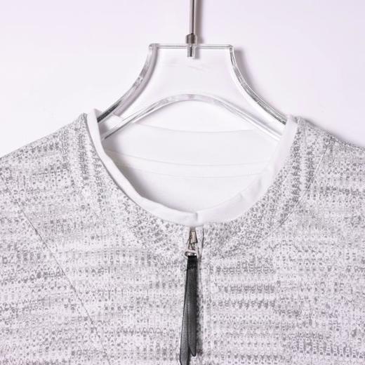 SDSA男装2026新款高贵轻奢潮牌扎染拼接半拉链假两件T恤百搭时尚 商品图2