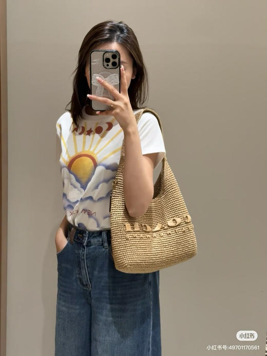 代购级 蔻驰𝗰𝗼𝗮𝗰.𝟰月新品𝗯𝗿𝗼𝗼𝗸𝗹𝘆𝗻 
布鲁克林拉菲草编包 商品图0