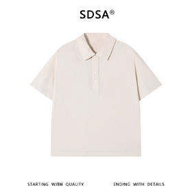 SDSA男装2026新款高贵轻奢老钱风商务肌理感纽扣翻领短袖T恤百搭