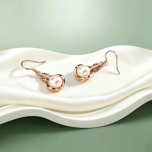 【宏艺珠宝】珠韵凝香·银s925耳饰 商品图6