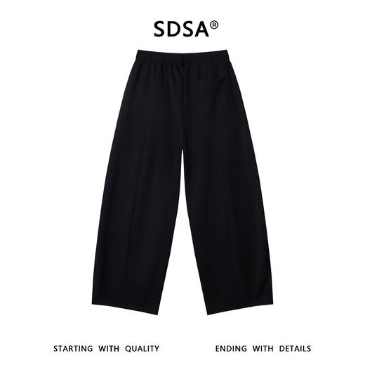 SDSA男装2026新款高贵轻奢简约纯色褶皱抽绳松紧休闲裤百搭简约 商品图4