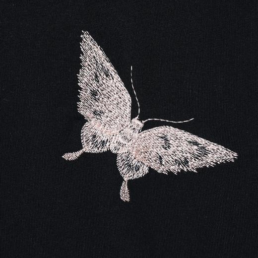 SDSA男装2026新款高贵轻奢国潮撞色蝴蝶刺绣设计圆短袖T恤百搭潮 商品图3