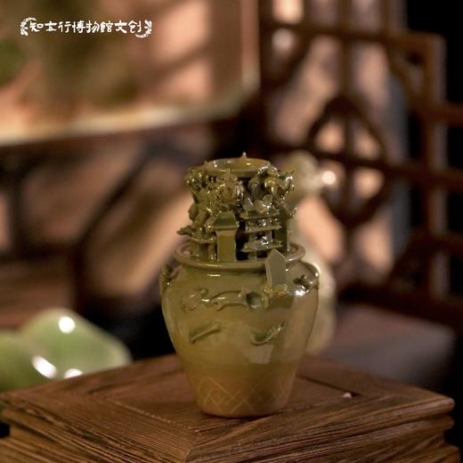 釉堆塑楼阁人物鸟兽谷仓罐冰箱贴摆件故宫馆藏文物复刻旅游纪念品 商品图2