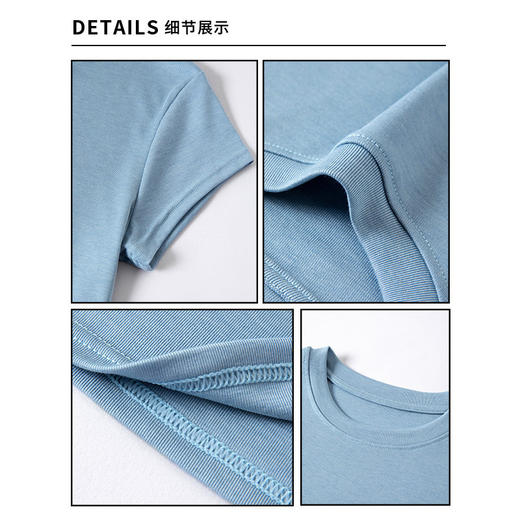 莱赛尔醋酸小圆领短袖T恤女夏季薄款正肩修身显瘦醋酸羊毛百搭上衣2026爆款T恤 商品图3