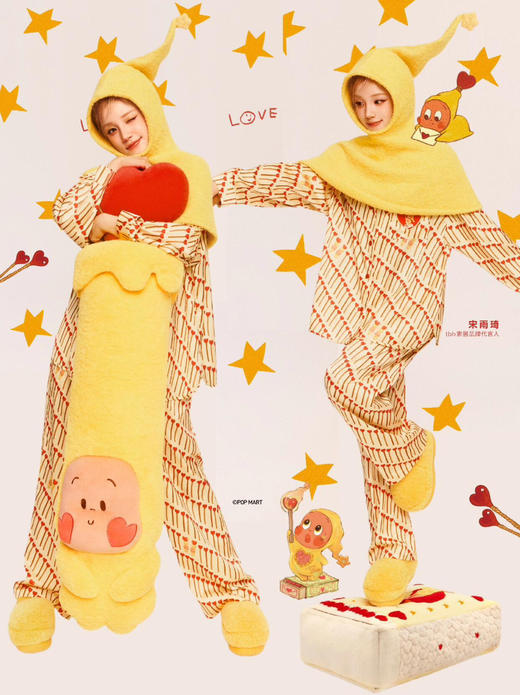 官网499！宋雨琦同款 tbh野兽×星星人同款星光缎家居服套装 长袖睡衣四季可外穿 商品图2