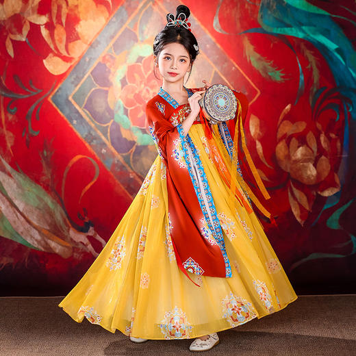 【团购】【花舞影】苏城纪敦煌系列女童襦裙汉服SL3342 商品图9